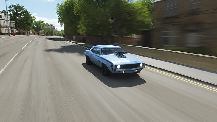 Forza, Forza Horizon, Forza Horizon 4, racing, car, CGI, 1969 Chevrolet Camaro SS
