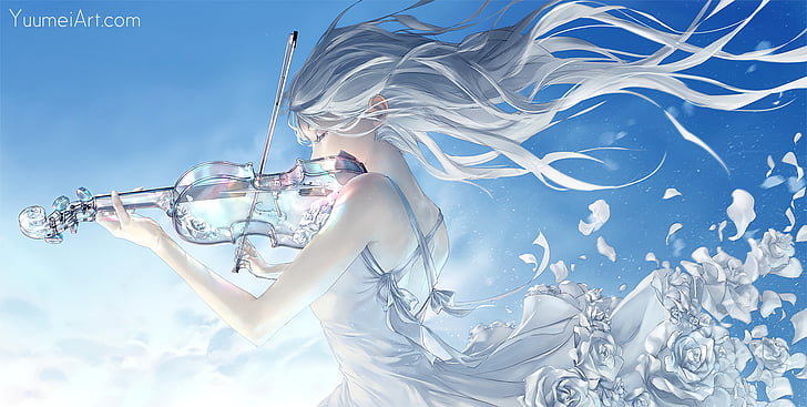 Anime, Original, Girl, Original (Anime), Violin, Violinist