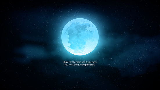 HD wallpaper: Moon, Stars, Popular quotes, Inspirational quotes, HD |  Wallpaper Flare