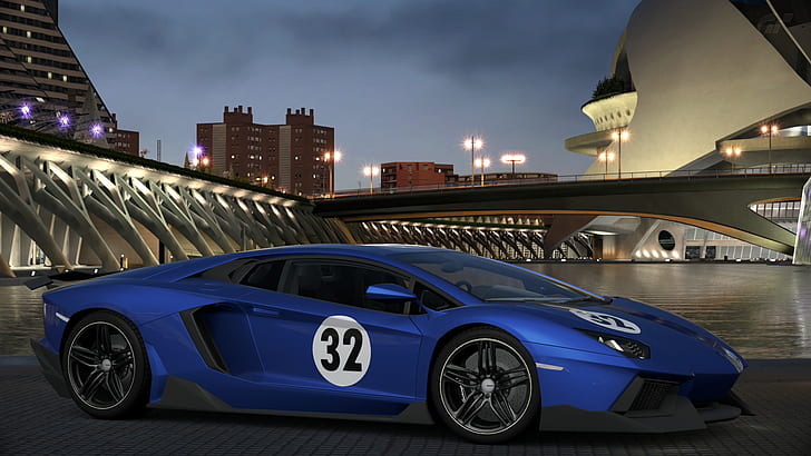 Gran Turismo 6, Lamborghini Aventador, Madrid, Valencia, Spain, HD wallpaper