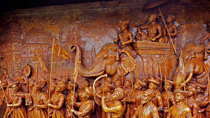 HD wallpaper: India, bas, the sculpture of Shivaji, the strength of Akluj |  Wallpaper Flare
