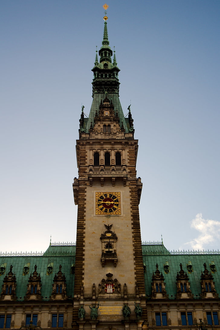 Hamburg, architecture, building exterior, built structure, tower, HD wallpaper
