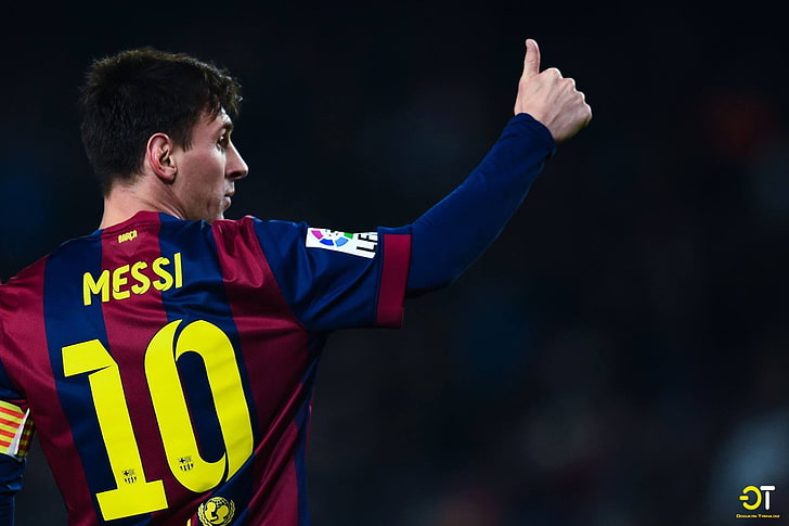 Lionel Messi, FC Barcelona, one person, soccer, sport, gesturing, HD wallpaper
