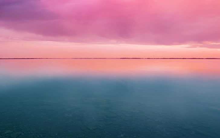 Sunset Horizon LG V20 Stock, water, sea, scenics - nature, tranquility, HD wallpaper