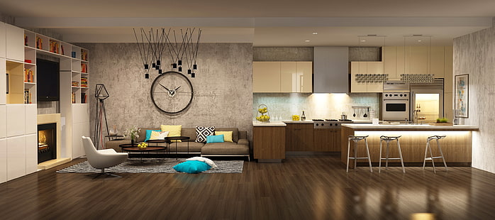 HD wallpaper: Beautiful Kitchen Design, home design, interior design