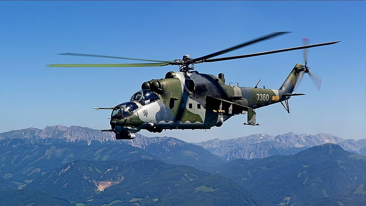 mi 24 hind, helicopters, military aircraft, vehicle, HD wallpaper