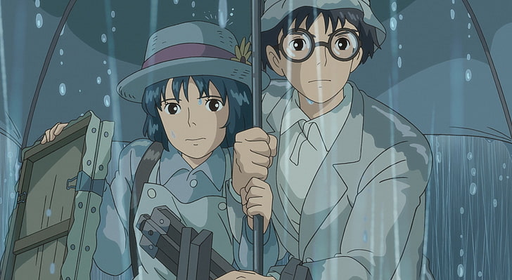 The Wind Rises, male and female anime characters digital wallpaper