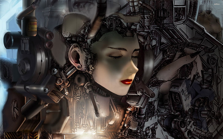 game digital wallpaper, cyberpunk, futuristic, human representation, HD wallpaper
