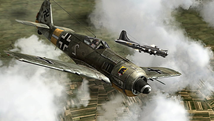 airplane, Focke Wulf, Fw 190, Germany, Luftwaffe, military, HD wallpaper