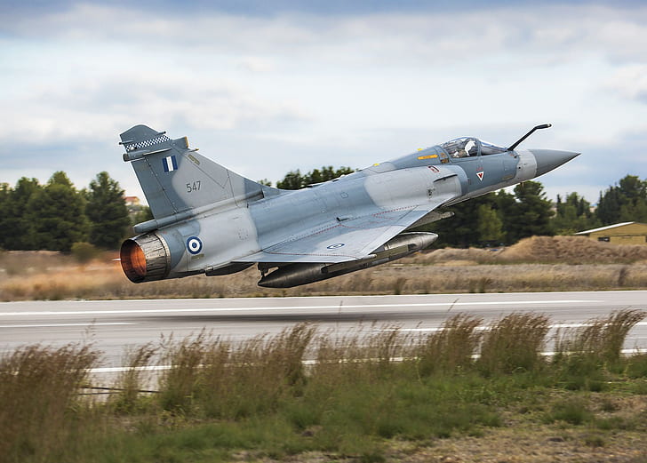 Grass, Trees, Fighter, The fast and the furious, Mirage 2000, HD wallpaper