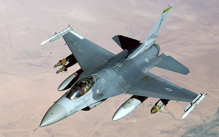airplane, General Dynamics F-16 Fighting Falcon, military, military aircraft