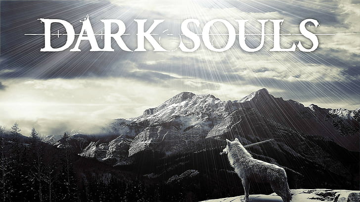 Dark Souls Wolf Sword Sunlight Mountains HD, dark souls, video games, HD wallpaper