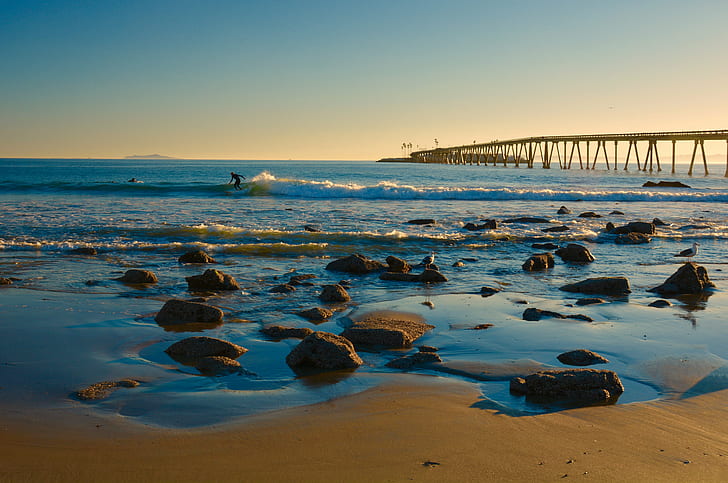 landscape photography of sea, ventura, california, ventura, california, HD wallpaper