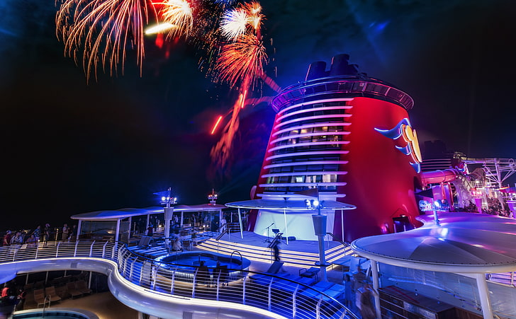 Fireworks On The Disney Cruise, fireworks display, Travel, Other, HD wallpaper