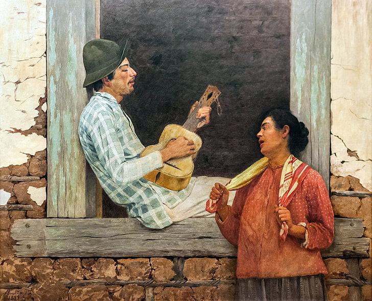 classic art, Almeida Júnior, men, males, adult, two people, HD wallpaper