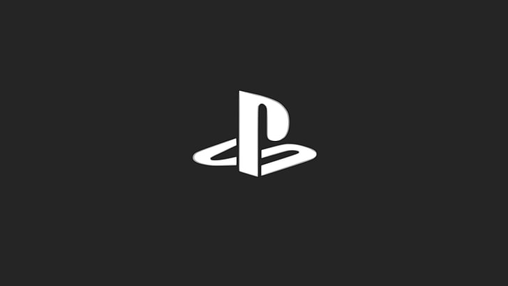 Sony PlayStation logo, video games, minimalism, communication, HD wallpaper