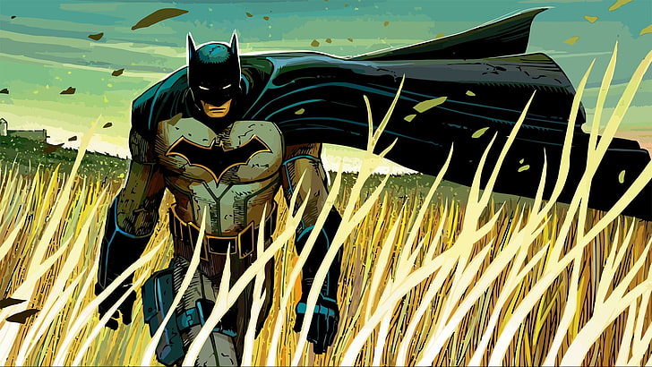 Batman poster, scott snyder, field, cape, artwork, John Romita Jr.