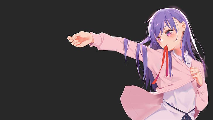 HD wallpaper: anime, anime girls, simple background | Wallpaper Flare