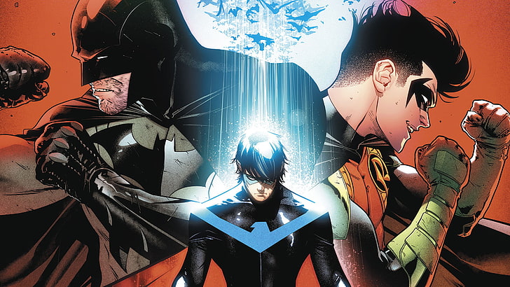 Batman, DC Comics, Nightwing, Robin (DC Comics)