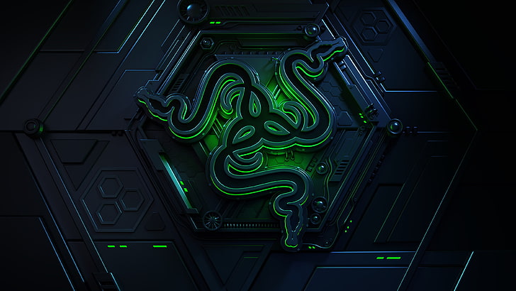 razer logo, gaming equipment, Technology, low angle view, no people