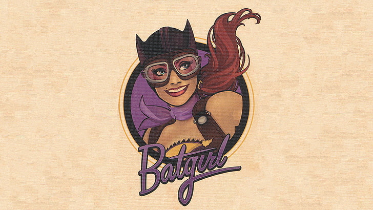 Batgirl, DC Comics, textured, superheroines, comic books, redhead