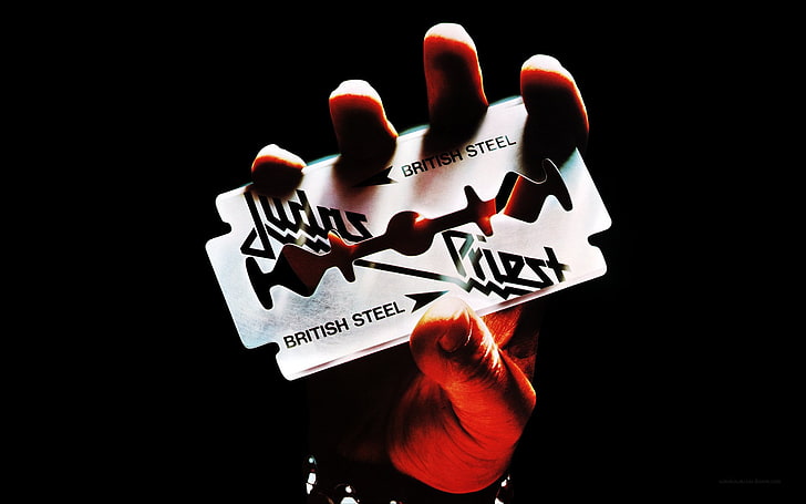 gray and black British Steel razor, Band (Music), Judas Priest, HD wallpaper