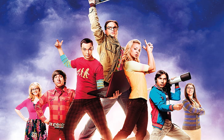 The Big Bang Theory TV Series Cast Poster, funny, sitcom, HD wallpaper