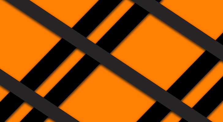 Material Design, Aero, Vector Art, backgrounds, orange color, HD wallpaper