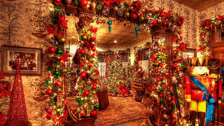 HD wallpaper: christmas, house, decorations, design, nut-cracker ...