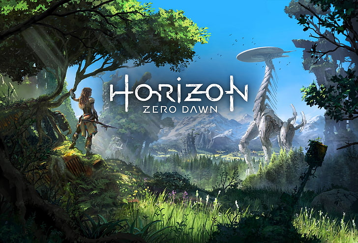 Horizon Zero Dawn game cover, Video Game, Aloy (Horizon Zero Dawn), HD wallpaper