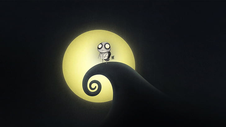 Tim Burton, Nightmare, Shadow, Lights, HD wallpaper