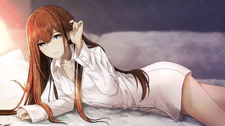 Steins;Gate, Makise Kurisu, in bed, anime girls, indoors, one person, HD wallpaper