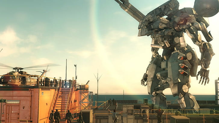 gray robot illustration, Metal Gear Solid V: The Phantom Pain, HD wallpaper