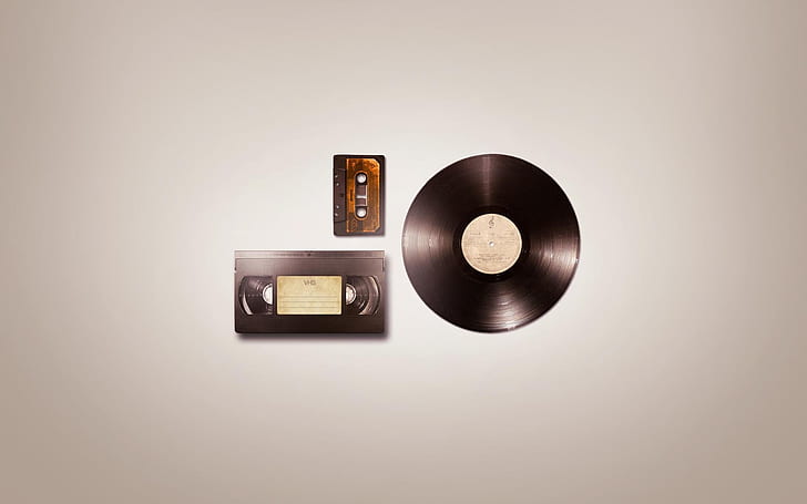 minimalistic record vinyl tape vhs 1920x1200  Art Minimalistic HD Art