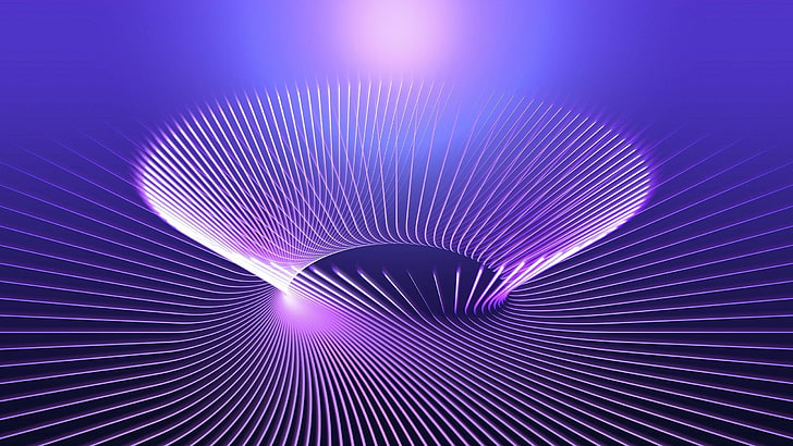 purple spiral illustration, lines, abstract, 3D Abstract, backgrounds, HD wallpaper