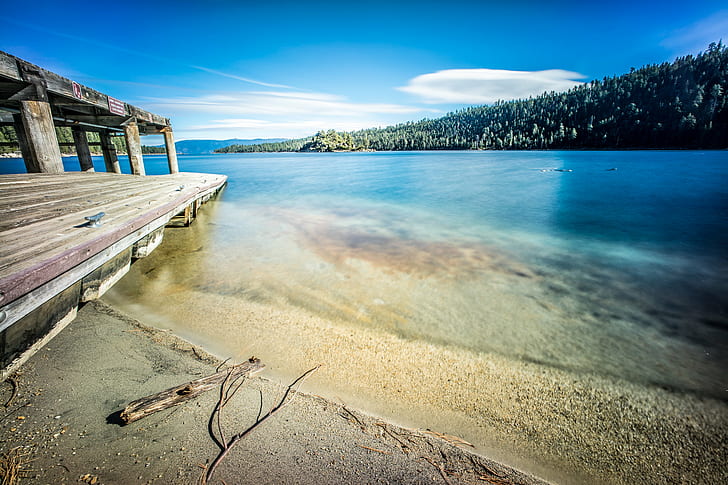 landscape photo of body of water, lake tahoe, california, lake tahoe, california