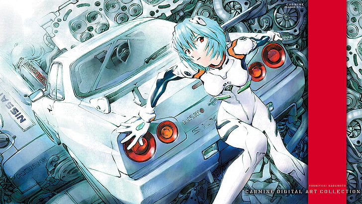 female robot character wallpaper, Neon Genesis Evangelion, Ayanami Rei