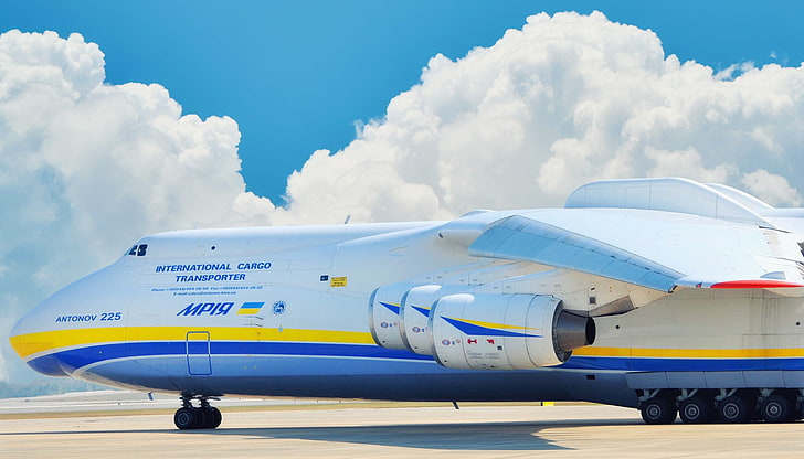 Clouds, The plane, Engines, Dream, Ukraine, Mriya, The an-225, HD wallpaper