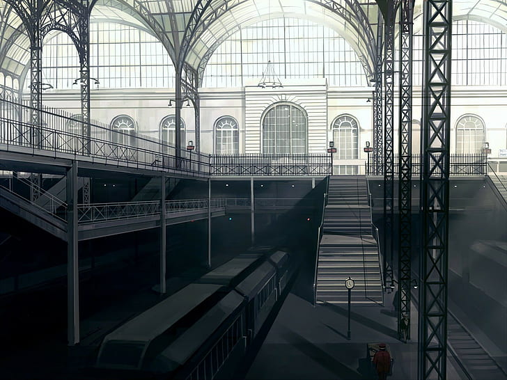 train station, artwork