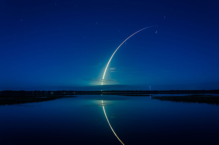 4K, Falcon 9 rocket, SpaceX, Cape Canaveral, sky, beauty in nature, HD wallpaper