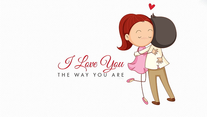 HD wallpaper: Cute Love Cartoon-2015 Valentines Day HD Wallpaper, couple  illustration with text overlay | Wallpaper Flare
