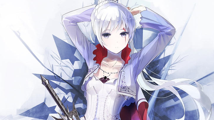 anime, anime girls, RWBY, Weiss Schnee, art and craft, one person