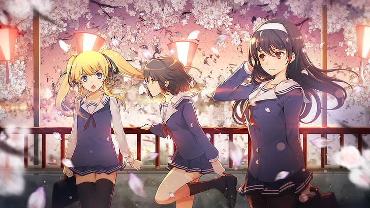 anime, Saenai Heroine no Sodatekata, anime girls, school uniform