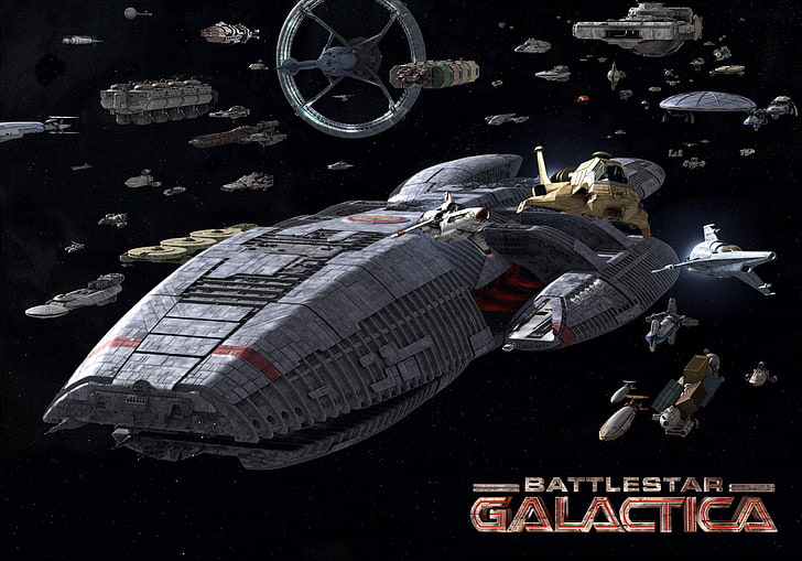 Battlestar Galactica, spaceship, no people, swimming, animal