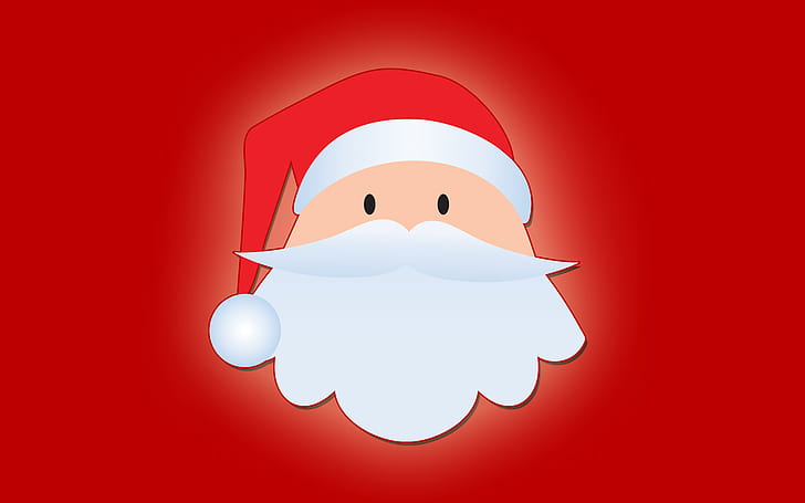 Santa Claus, Christmas, Holiday, Red Background, HD wallpaper