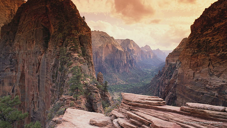 Angels Landing, Zion National Park, Utah, National Parks, HD wallpaper