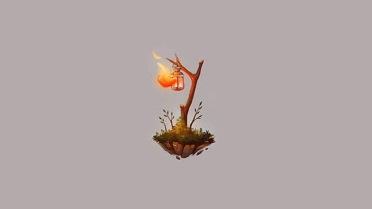 lantern illustration, minimalism, studio shot, indoors, animal, HD wallpaper