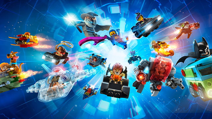 assorted color of plastic toys, video games, artwork, lego dimension, HD wallpaper