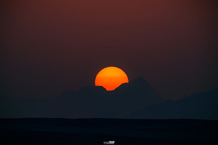 sunset screengrab, sunrise, mountain top, silhouette, sky, beauty in nature, HD wallpaper