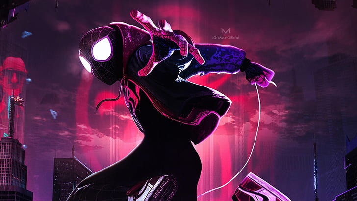 Miles Morales Falling Spider-man Into The Spider-verse Live Wallpaper -  MoeWalls